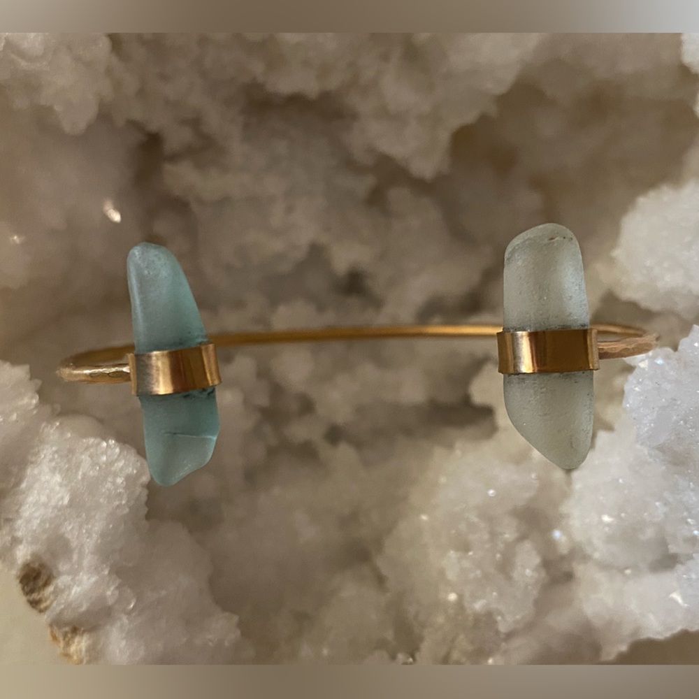 Double Terminal Seaglass Cuff